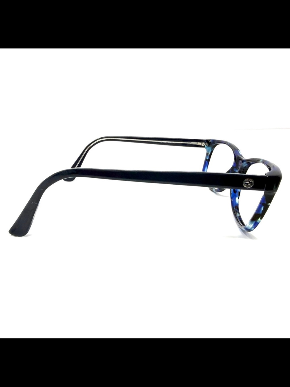 Gucci Eyeglasses Frames Only GG Blue Tortoise Havana Blue - Picture 5 of 9